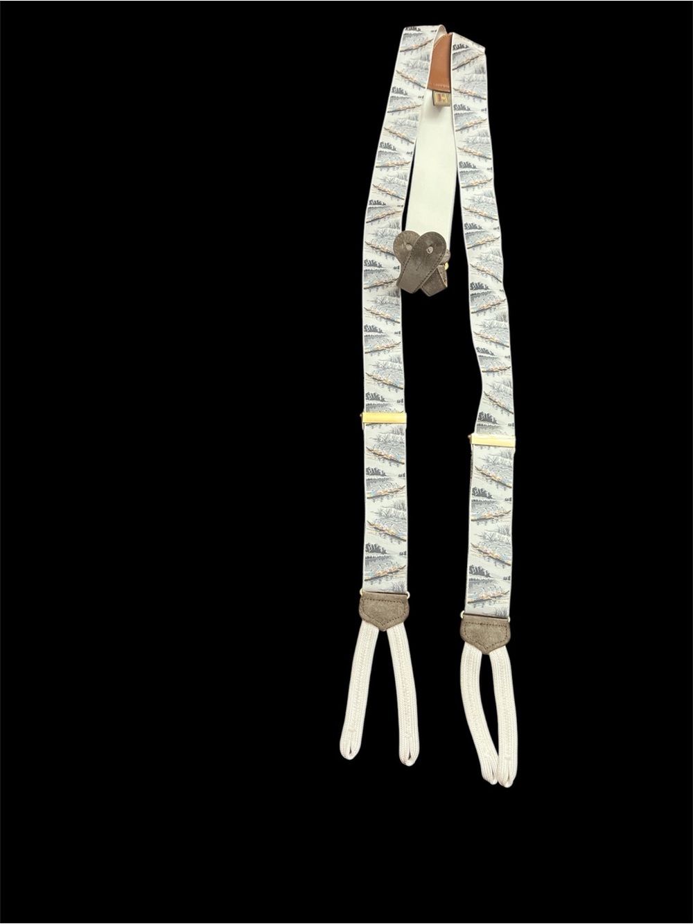 Trafalgar Patterned Cream and Tan Suspender Braces